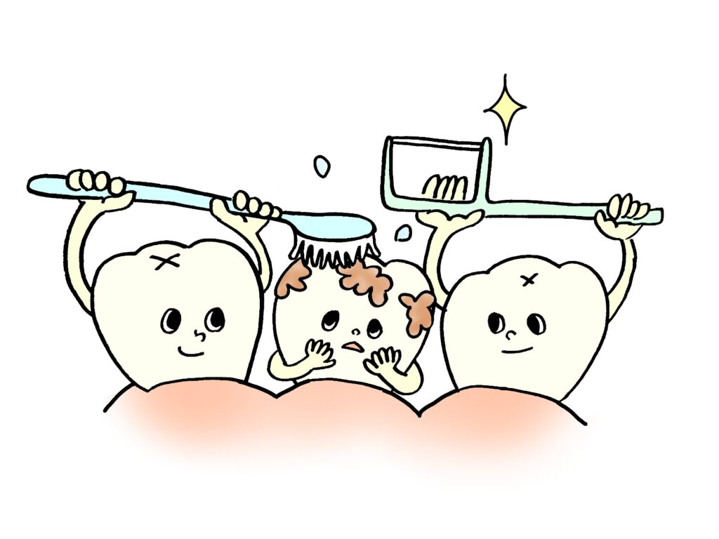歯みがきのイラスト